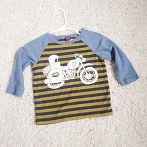 Tea Collection Motorcycle Striped Long Sleeve Tee
